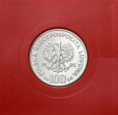 100 złotych 1985- Pomnik Szpital Sercem Budowany