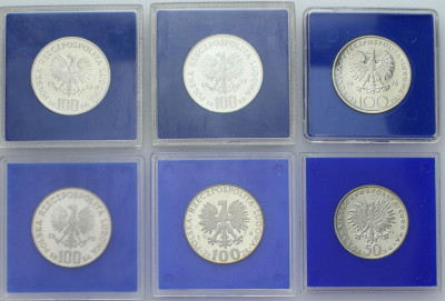PRL. 50 - 100 złotych 1972 – 1977 - zestaw 6 monet