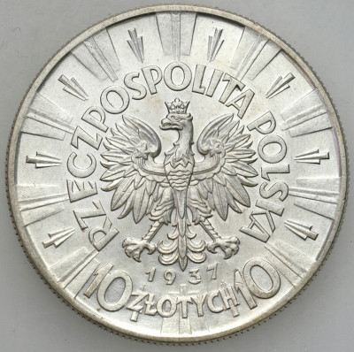II RP. 10 złotych 1937 Piłsudski - ŁADNY