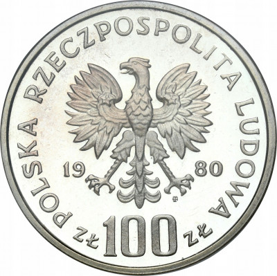 PRÓBA srebro 100 złotych 1980 Głuszce – rzadsze