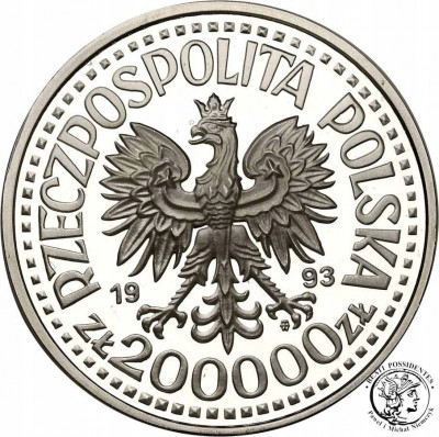 200 000 złotych 1993 Jagiellończyk popiersie