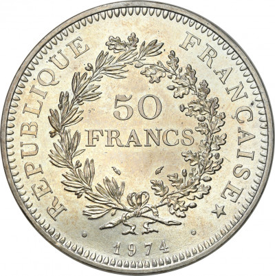 Francja 50 Franków 1974 SREBRO
