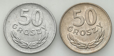 50 groszy aluminium i miedzionikiel 1949 2 szt