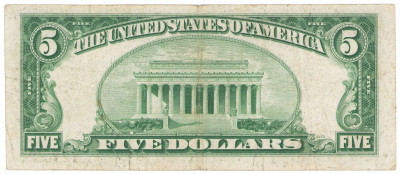 USA. 5 dolarów 1953 - niebieska pieczęć