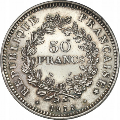 Francja 50 Franków 1975 SREBRO