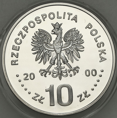 10 złotych 2000 Jan II Kazimierz popiersie.