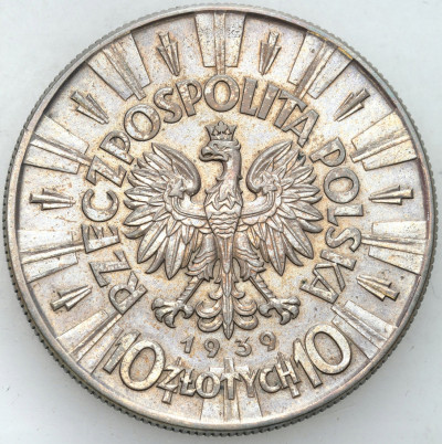 II RP. 10 złotych 1939 Piłsudski - RZADSZE