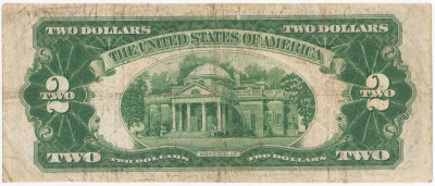 USA. 2 dolary 1953 - czerwona pieczęć