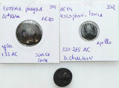 Grecja, AE, IV – II w. p.n.e. – zestaw 3 sztuk