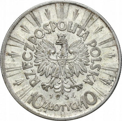 10 złotych 1934 Piłsudski – RZADSZY ROCZNIK