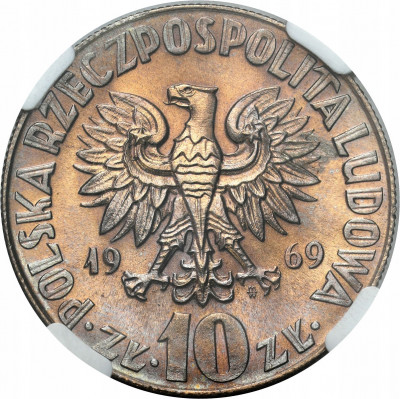 10 złotych 1969 Mikołaj Kopernik NGC MS68 (MAX)