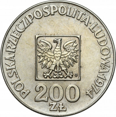 PRL. 200 złotych 1974 Mapa – WYŚMIENITE