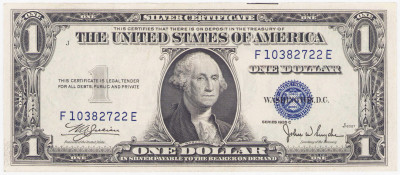 USA. 1 dolar 1953 - niebieska pieczęć
