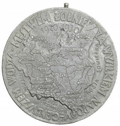 Polska medal 1930 Piłsudski KOPIA cyna