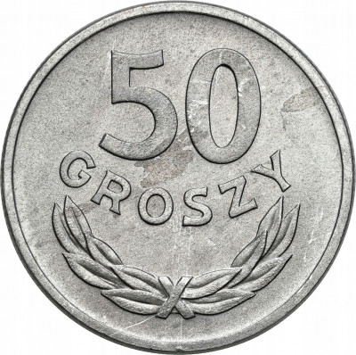 PRL. 50 groszy 1957 aluminium – RZADKI ROCZNIK