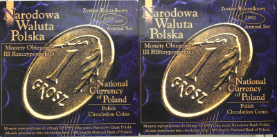 Polskie monety obiegowe 1992/93/94 – zestaw 2 szt.