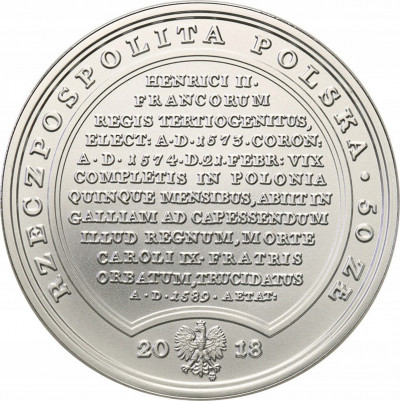 50 złotych 2018 Skarby St. Augusta - Henryk Walezy