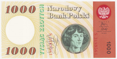 Banknot 1000 złotych 1965 Kopernik seria S