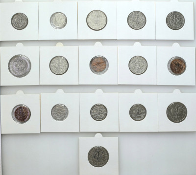 II RP. Zestaw monet groszowych + 1 złoty 1929