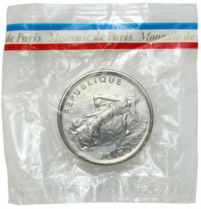 5 franków 1980 miedzionikiel Paryż Piedfort
