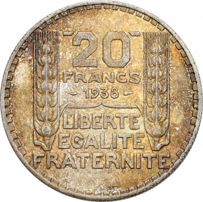 Francja, 20 franków 1938, Paryż