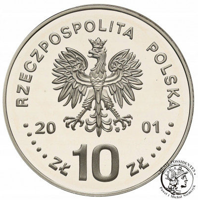 10 złotych 2001 Jan III Sobieski półpostać