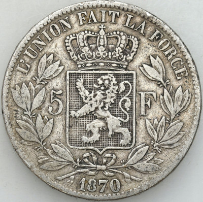 Belgia 5 franków 1870