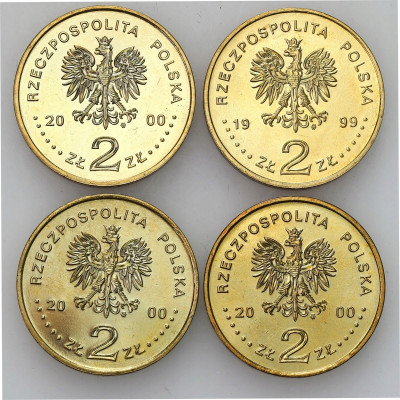 2 złote GN RÓŻNE 1999-2000 – 4 szt