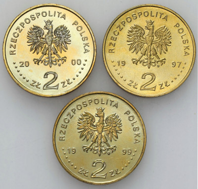 2 złote GN RÓŻNE 1997-2000 – 3 szt