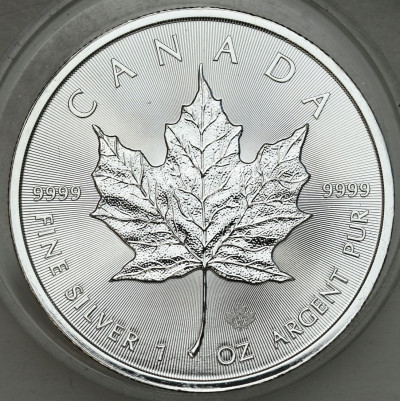 Kanada 5 dolarów 2018 liść klonowy SREBRO uncja