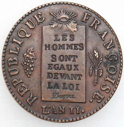 Francja. 1/2 Sola 1793 L