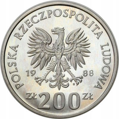 PRL PRÓBA 200 złotych 1988 Piłka Włochy 1990