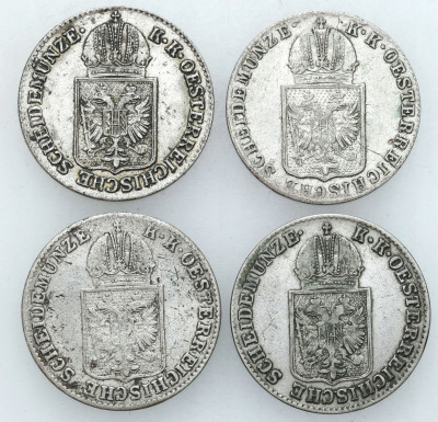 Austria. 6 Krajcarów 1848 – 1849 – zestaw 4 sztuk.