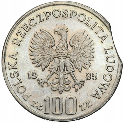 PRL. 100 złotych 1985 Przemysław II – DESTRUKT