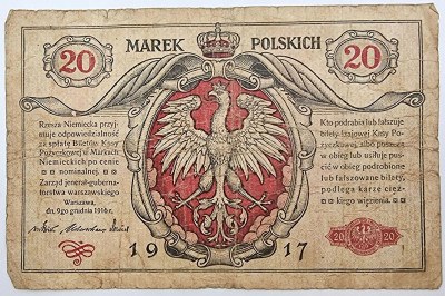 20 marek polskich 1916 seria A, jenerał