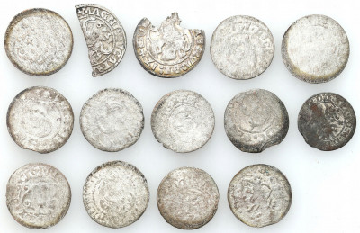 Zygmunt II August + Zygmunt III Waza monety–14szt