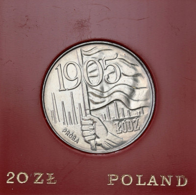 PRÓBA CuNi 20 zł 1980 Łódź - 1905
