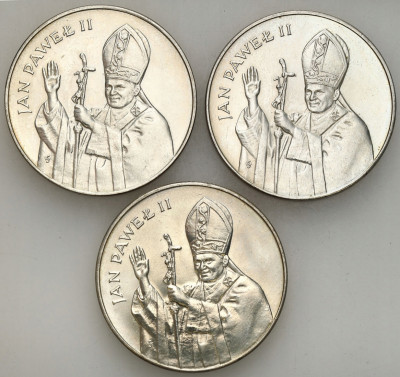 10000 złotych 1987 Jan Paweł II - zestaw 3 sztuk