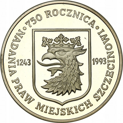 200 000 złotych 1993 Szczecin prawa miejskie