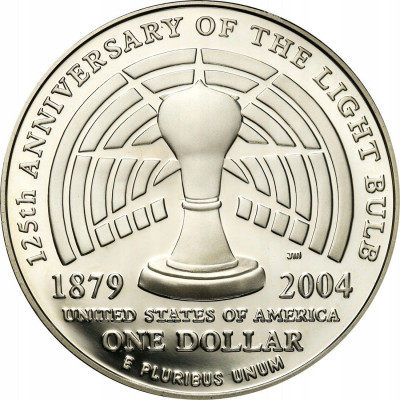 USA 1 dolar 2004 P Thomas Edison SREBRO