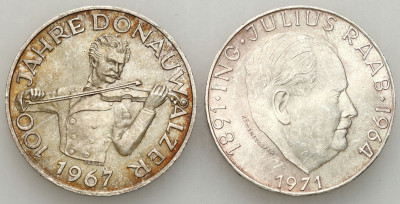 Austria 50 schilling 1967 + 1971 - zestaw 2 sztuk