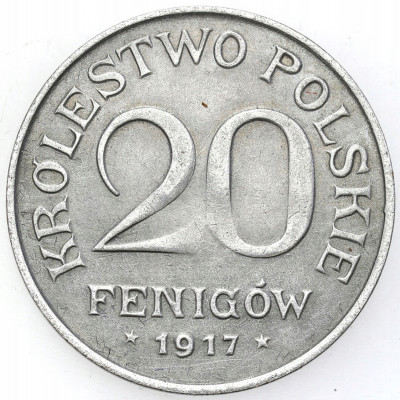 Królestwo Polskie 20 fenigów 1917 żelazo
