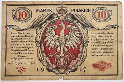 10 marek polskich 1916 seria A - Generał, RZADKI