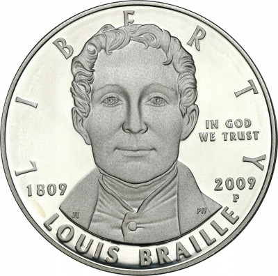 USA 1 dolar 2009 P Louis Braille SREBRO