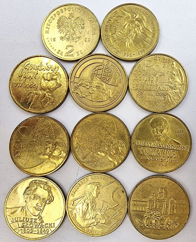 Polska III RP zestaw 11 monet 2 zł GOLDEN NORDIC
