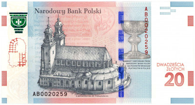 20 złotych 2015 1050 lat chrztu Polski – RZADKI