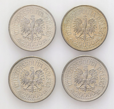 200.000 złotych 1994, zestaw 4 sztuk