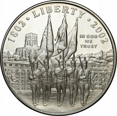 USA 1 dolar 2002 W West Point SREBRO