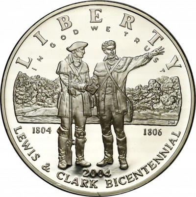 USA 1 dolar 2004 P Lewis Clark SREBRO