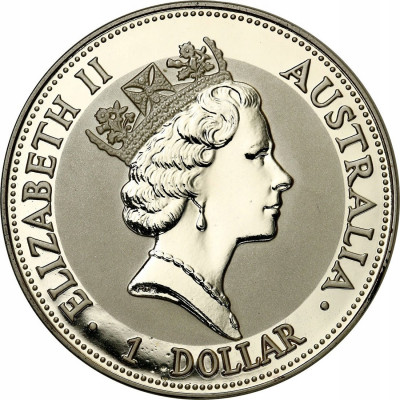 Australia 1 dolar 1993 Kookaburra SREBRO uncja